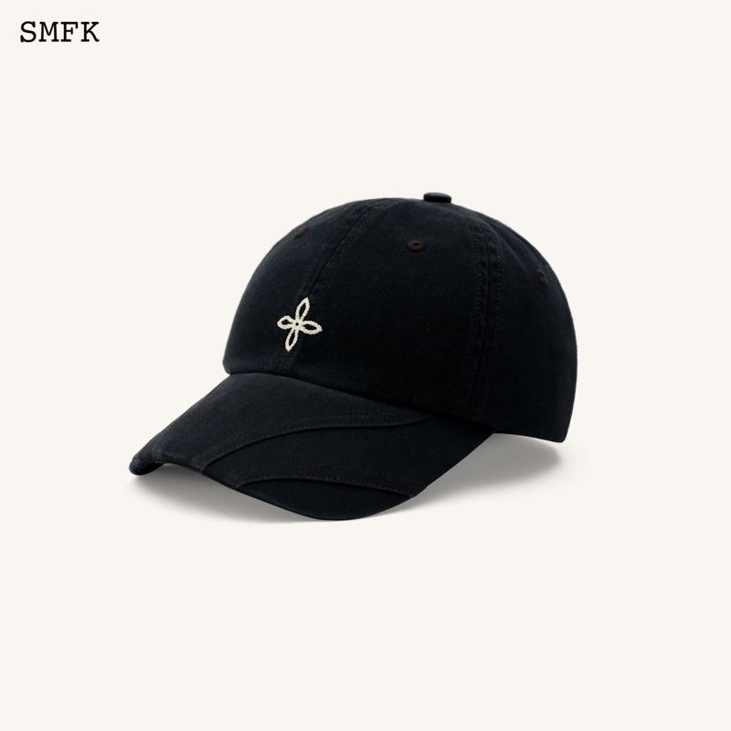 SMFK Compass Classic Cross Chain Baseball Cap In Black