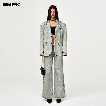 SMFK Compass Classic Cross Denim Suit White