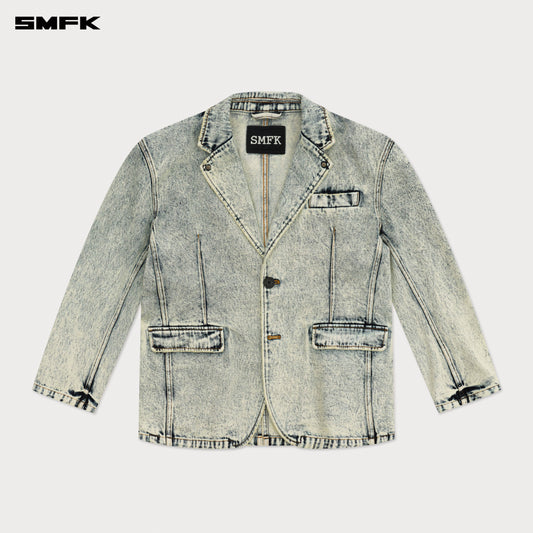 SMFK Compass Classic Cross Denim Suit White