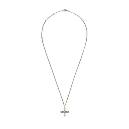 SMFK Compass Classic Cross Necklace Antique Silver