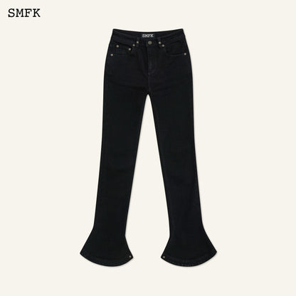 SMFK Compass Classic Horseshoe Flared Jeans Black