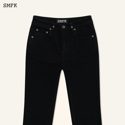 SMFK Compass Classic Horseshoe Flared Jeans Black