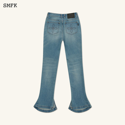 SMFK Compass Classic Horseshoe Flared Jeans Blue