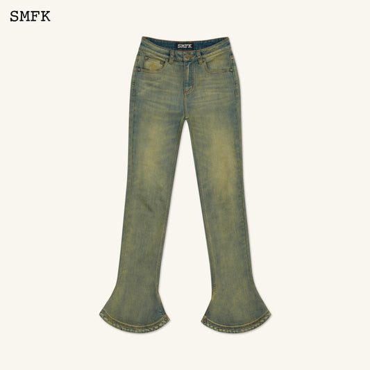 SMFK Compass Classic Horseshoe Flared Jeans Cheese