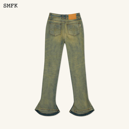 SMFK Compass Classic Horseshoe Flared Jeans Cheese