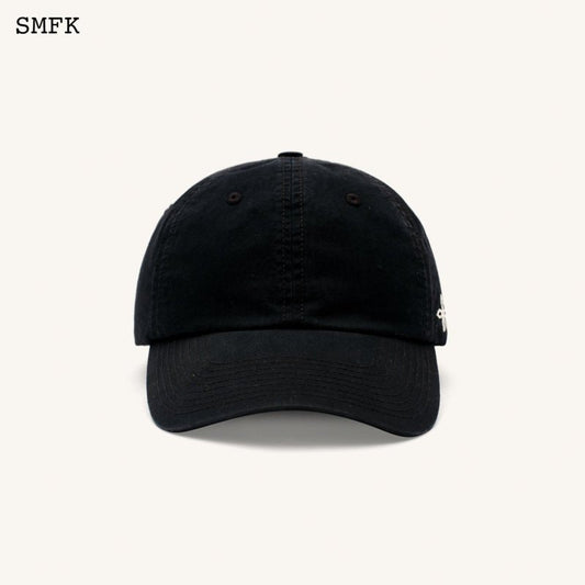 SMFK Compass Cross Chain Badge Baseball Cap In Black