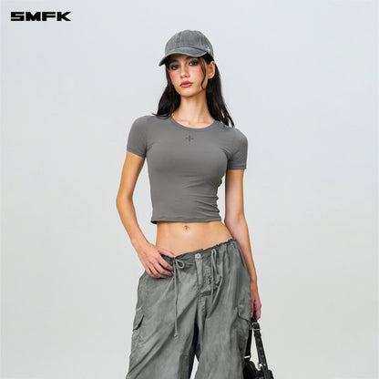 SMFK Compass Cross Chain Badge Baseball Cap Storm Gray