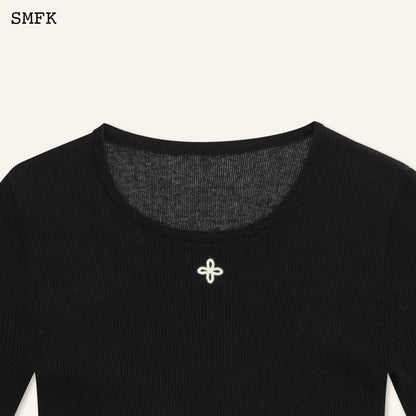 SMFK Compass Cross Classic Black Knitted Sweater