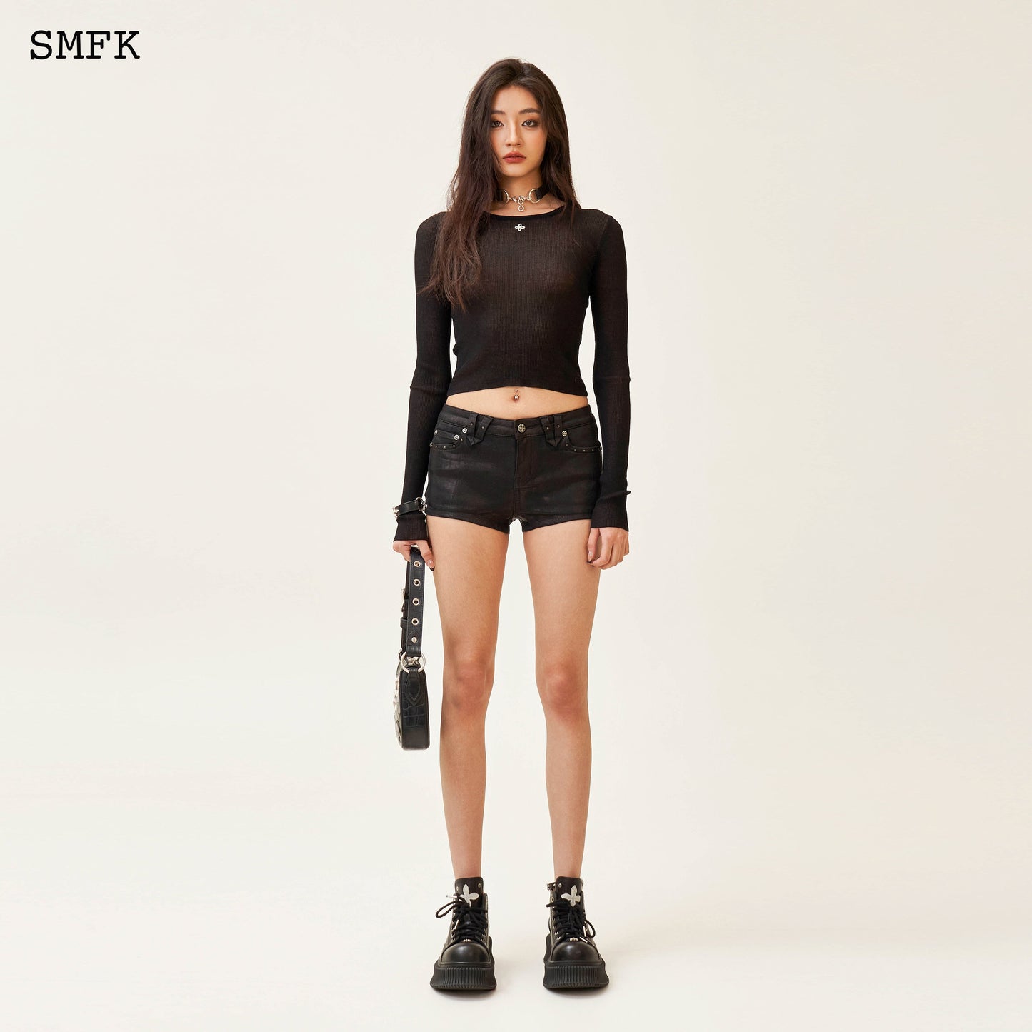 SMFK Compass Cross Classic Black Knitted Sweater