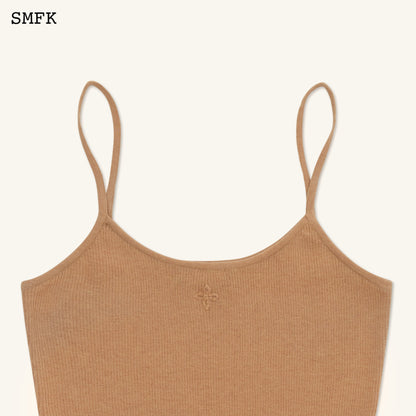 SMFK Compass Cross Classic Knitted Ultra Short Vest Top Nude