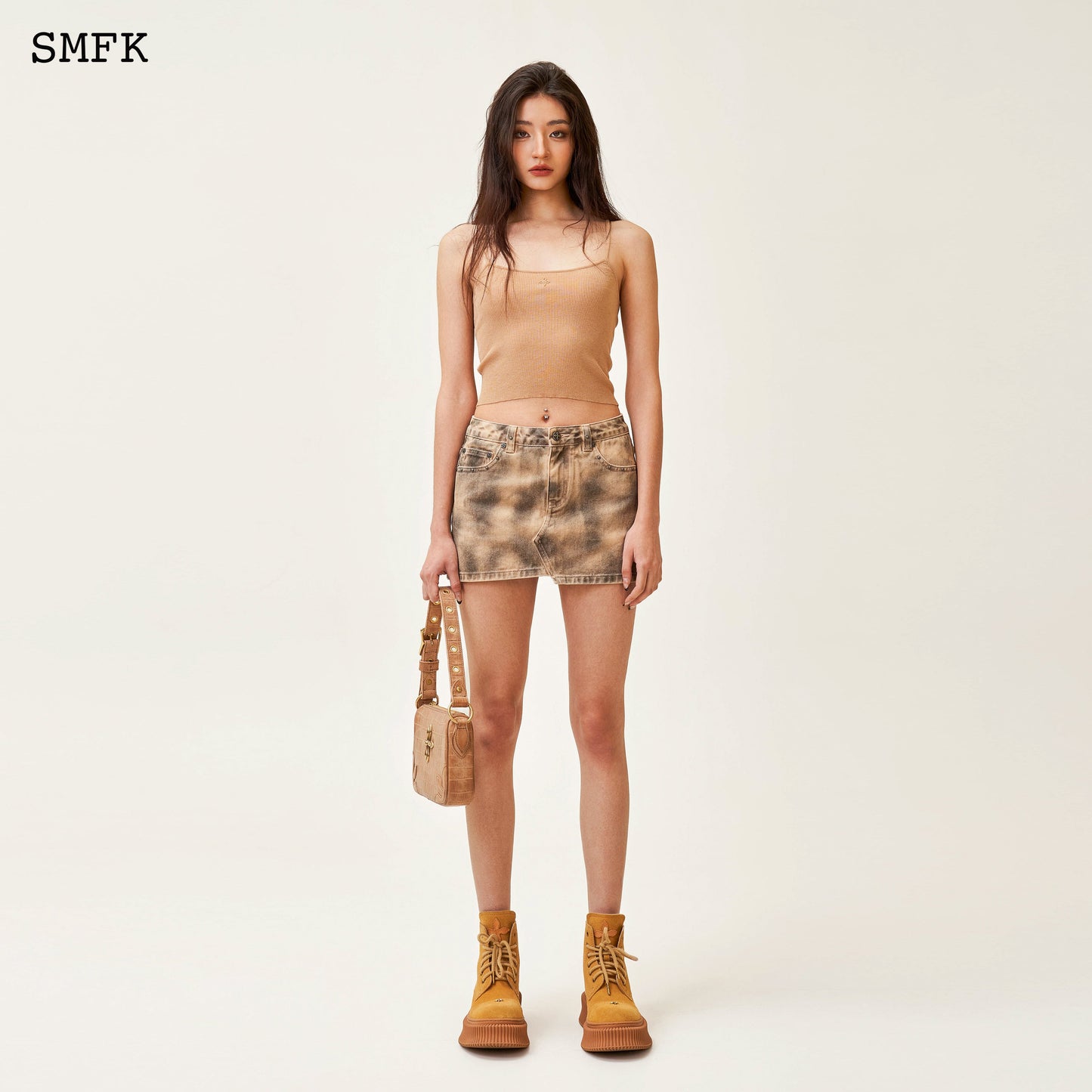 SMFK Compass Cross Classic Knitted Vest Top Nude