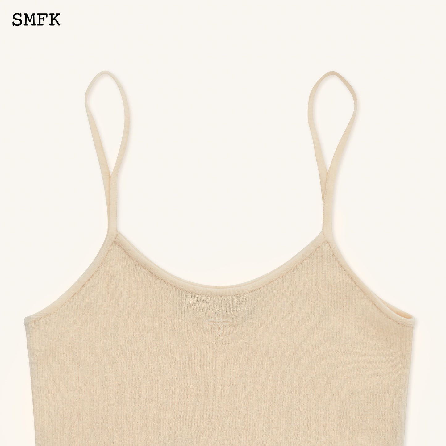 SMFK Compass Cross Classic Knitted Vest Top White