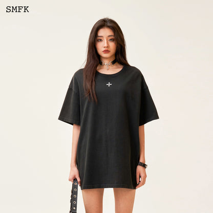 SMFK Compass Cross Classic Oversized Tee In Black