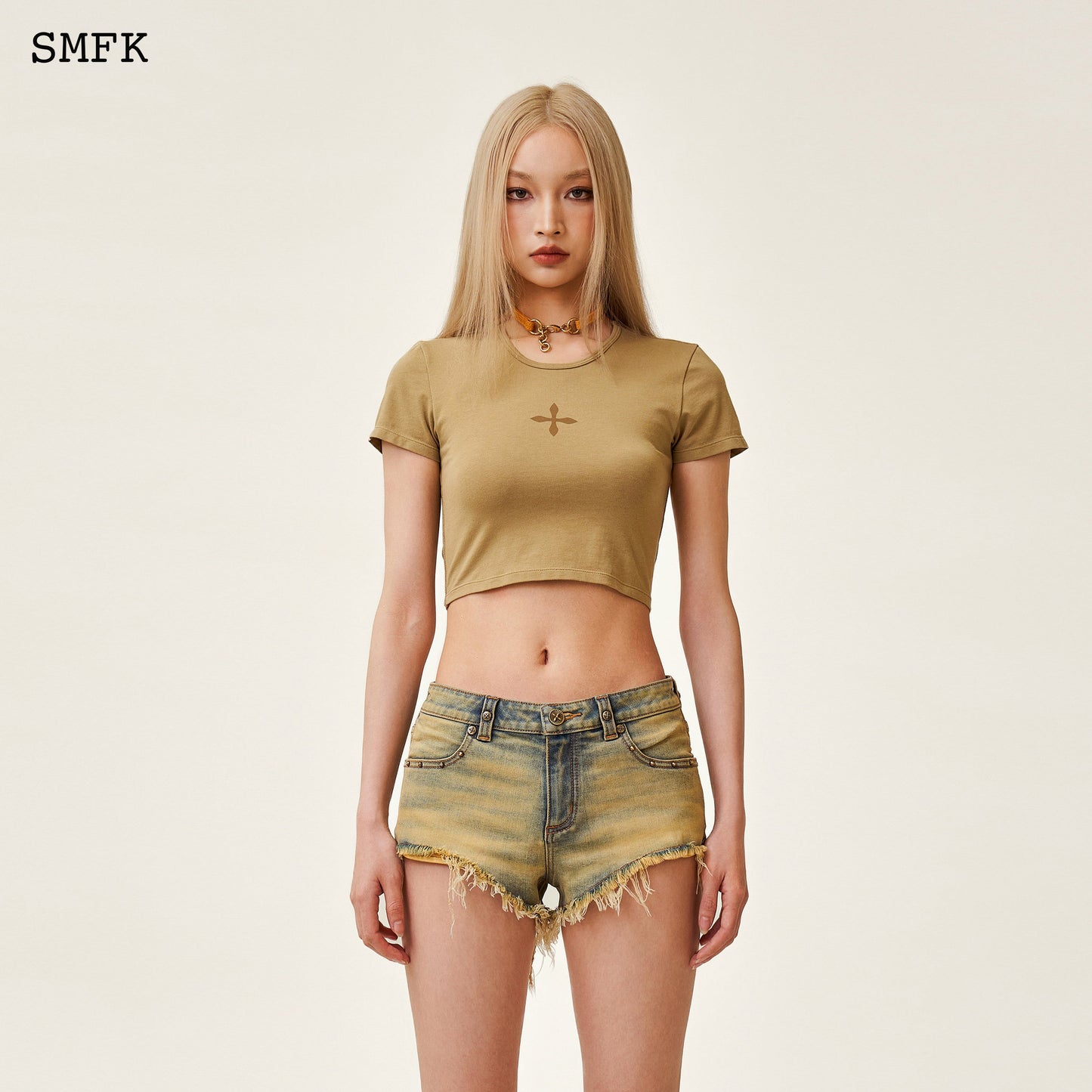 SMFK Compass Cross Classic Sporty Tights Tee In Green