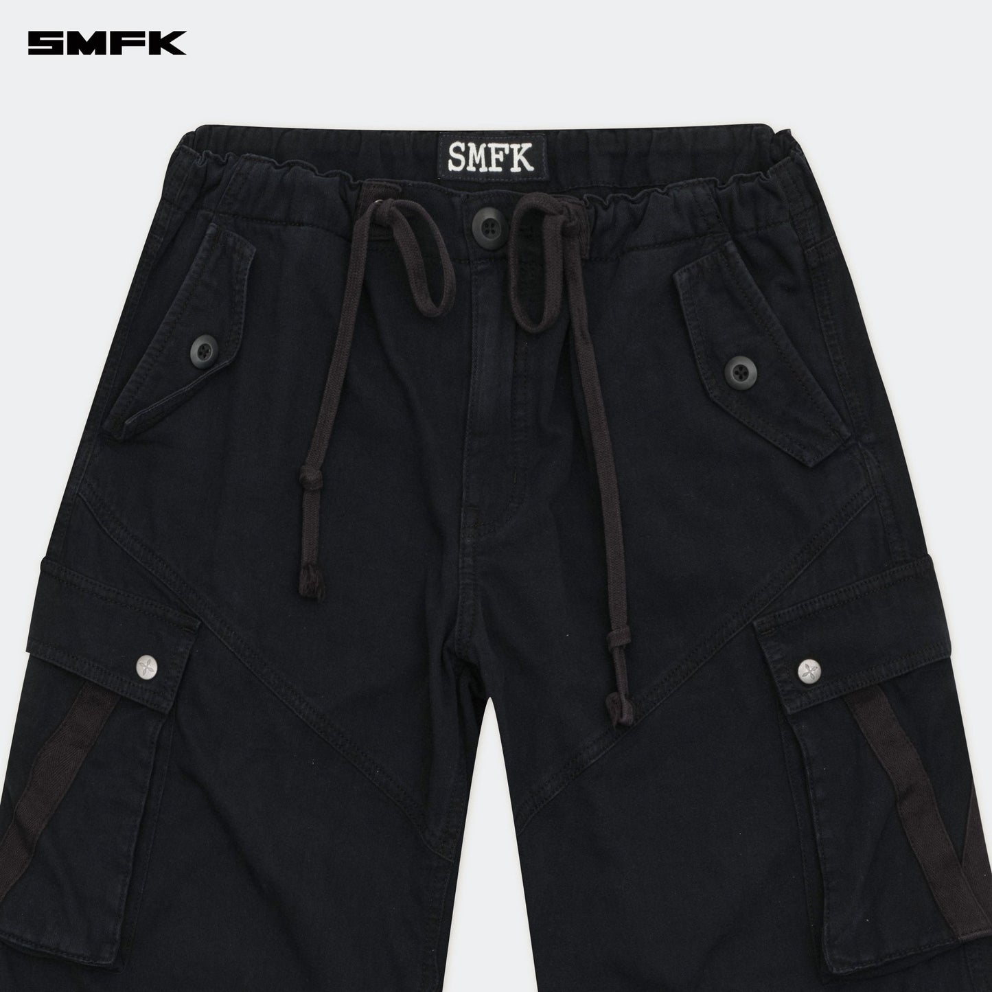 SMFK Compass Cyber Tarpan Retro Paratrooper Pants Black