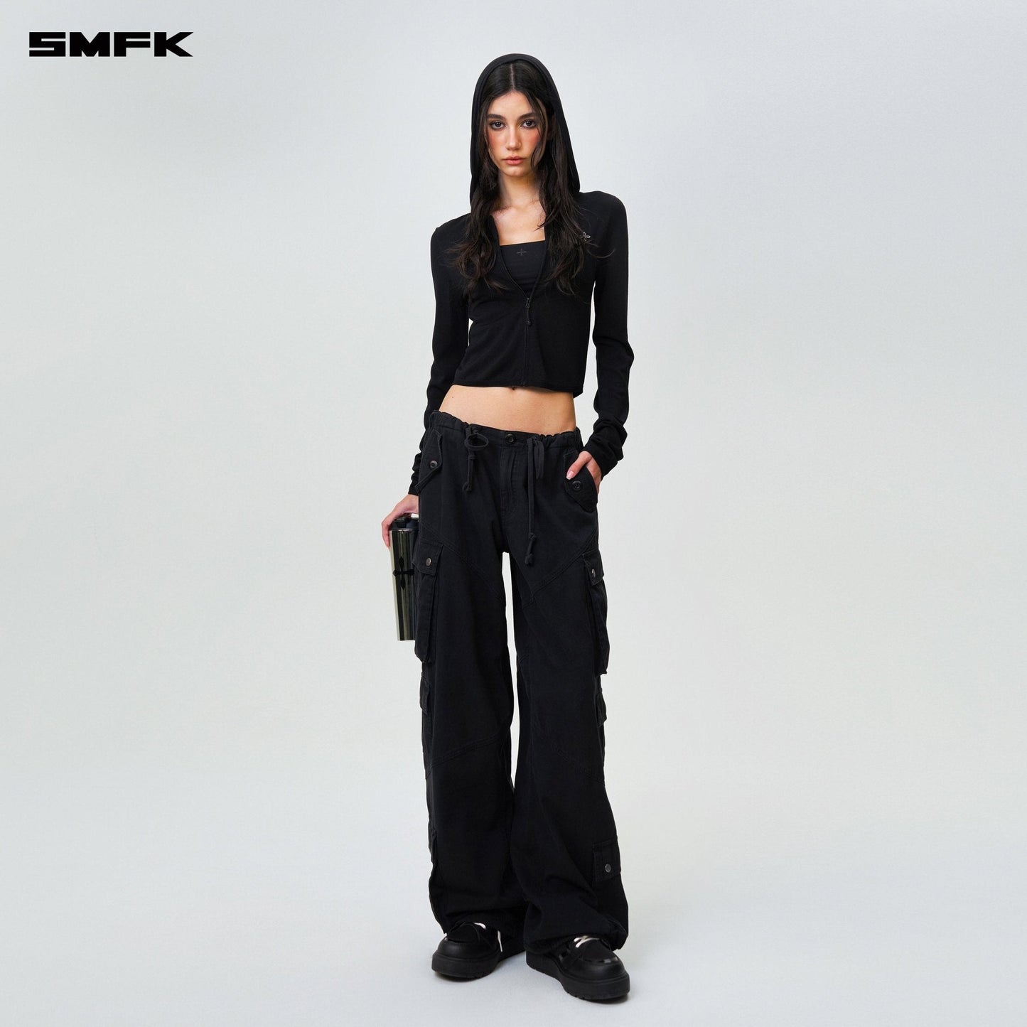 SMFK Compass Cyber Tarpan Retro Paratrooper Pants Black