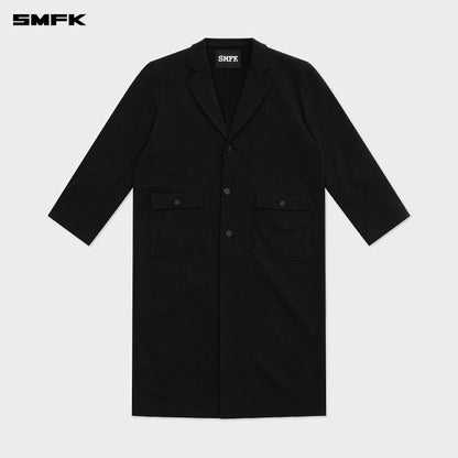 SMFK Compass Designer Classical Sports Coat In Black