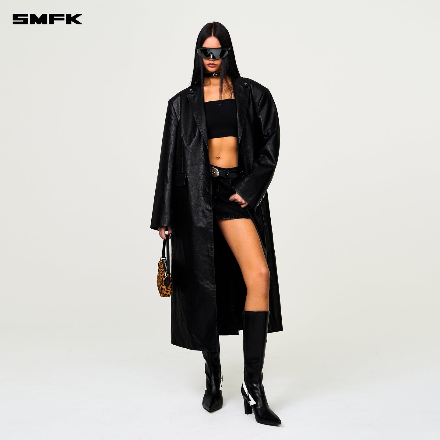 SMFK Compass Designer Cyber Trench Coat