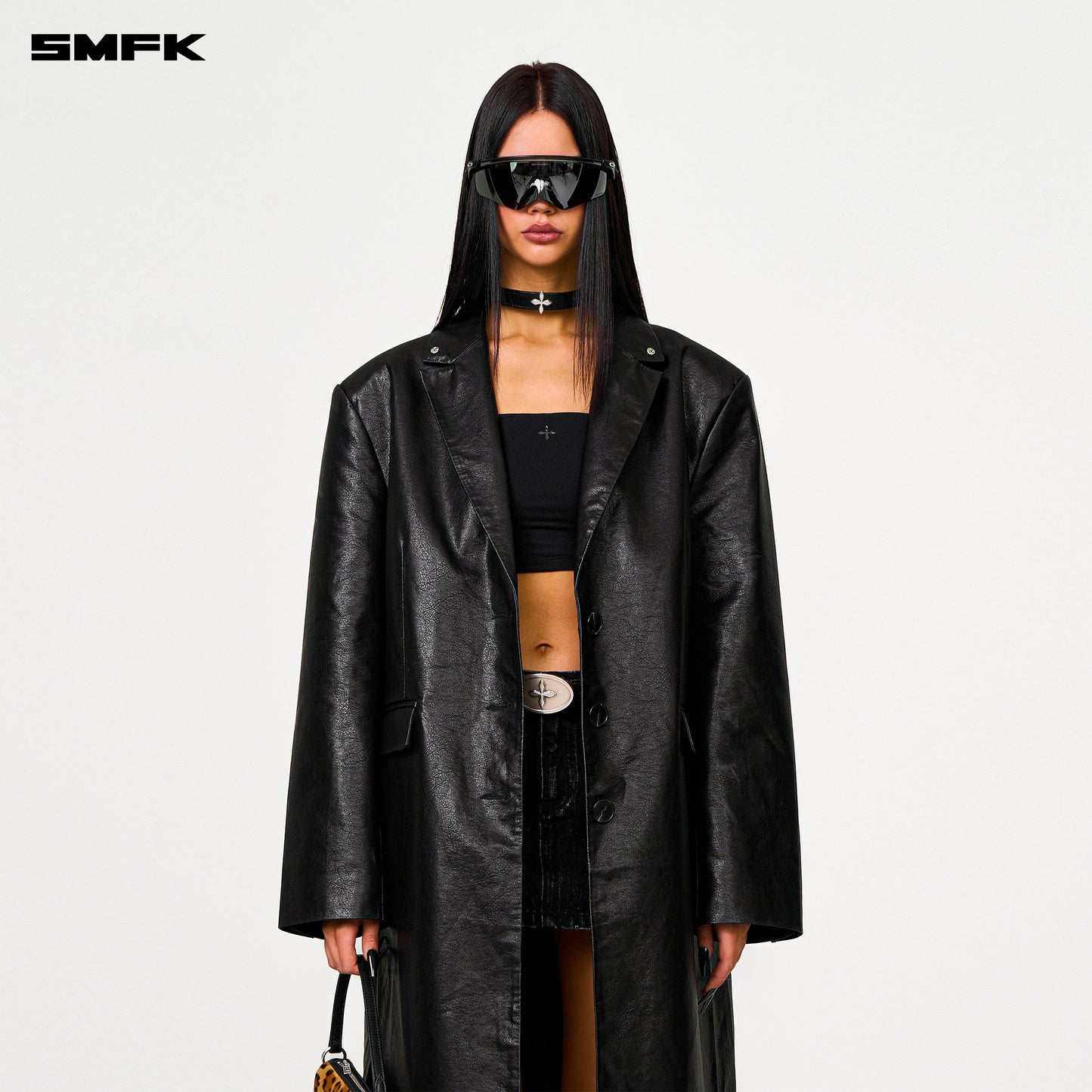 SMFK Compass Designer Cyber Trench Coat