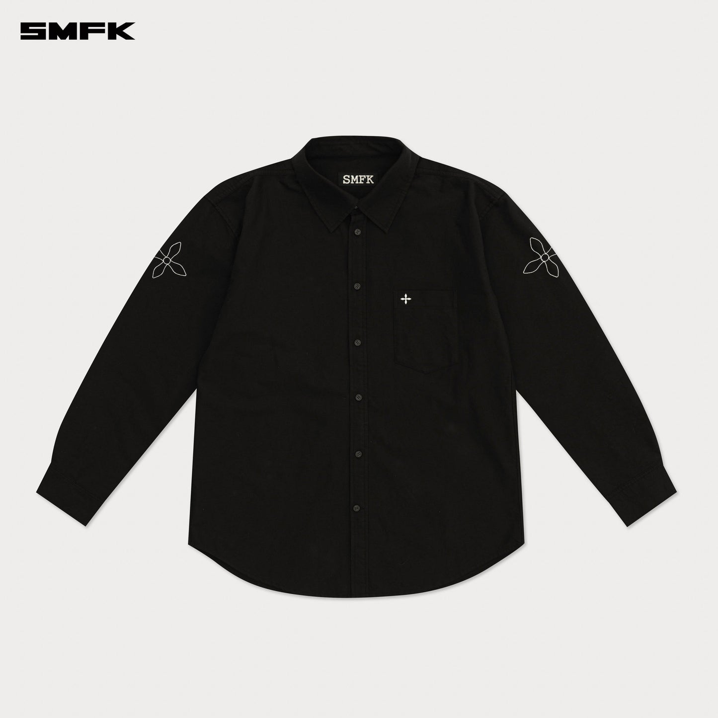 SMFK Compass Designer Oversize Shirt In Black