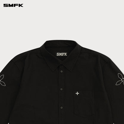 SMFK Compass Designer Oversize Shirt In Black