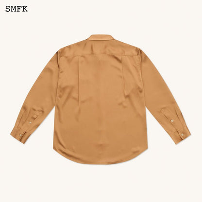 SMFK Compass Gold Snake Satin Wide Shirt