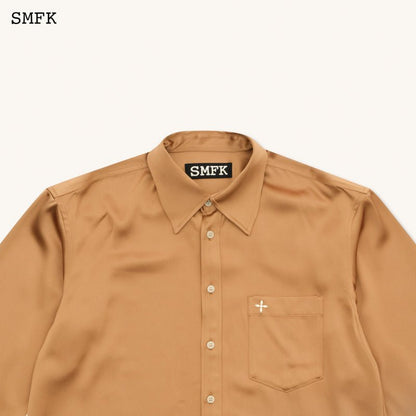 SMFK Compass Gold Snake Satin Wide Shirt