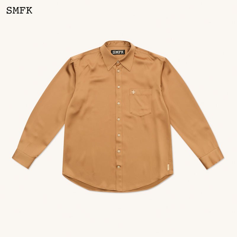 SMFK Compass Gold Snake Satin Wide Shirt