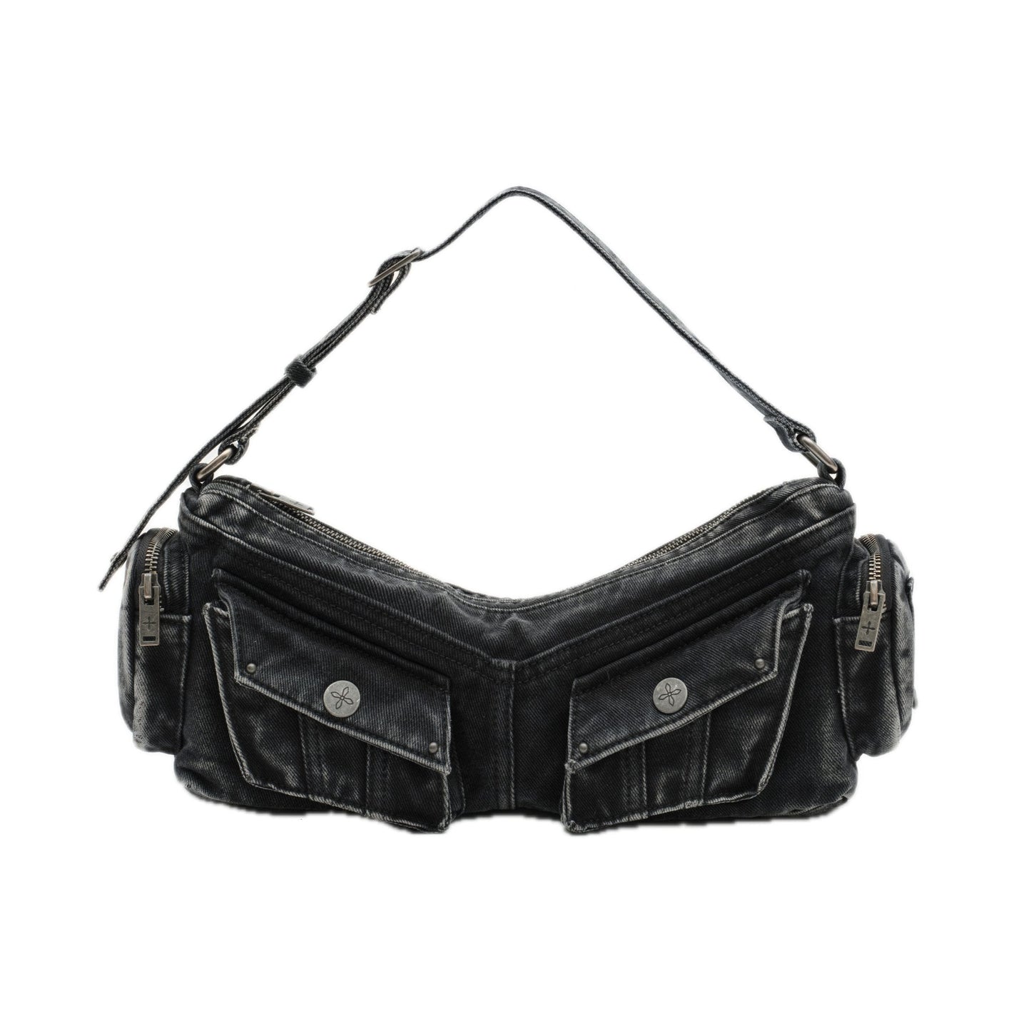 SMFK Compass Hips Denim Short Bag Black