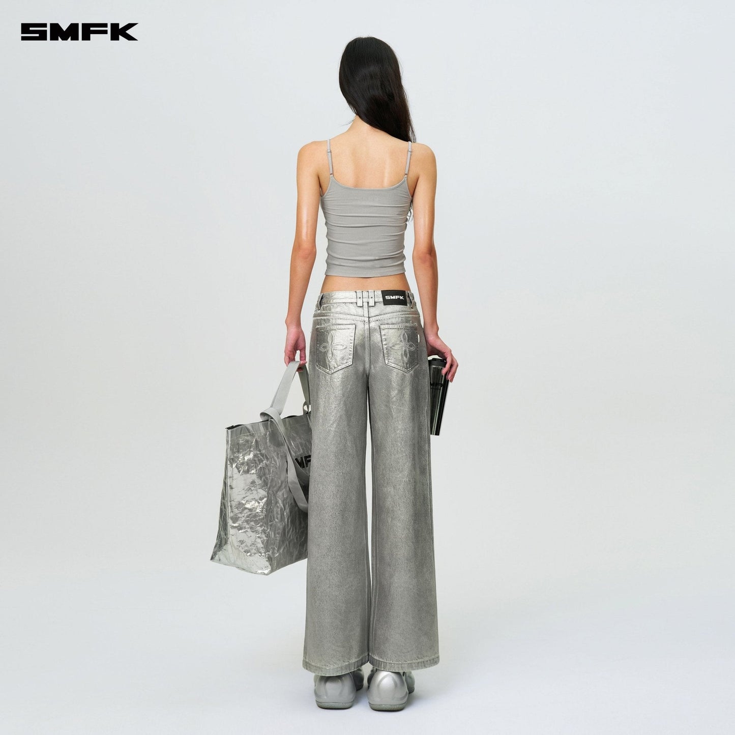 SMFK Compass Hug Extra-Long Sports Strap Top Gray