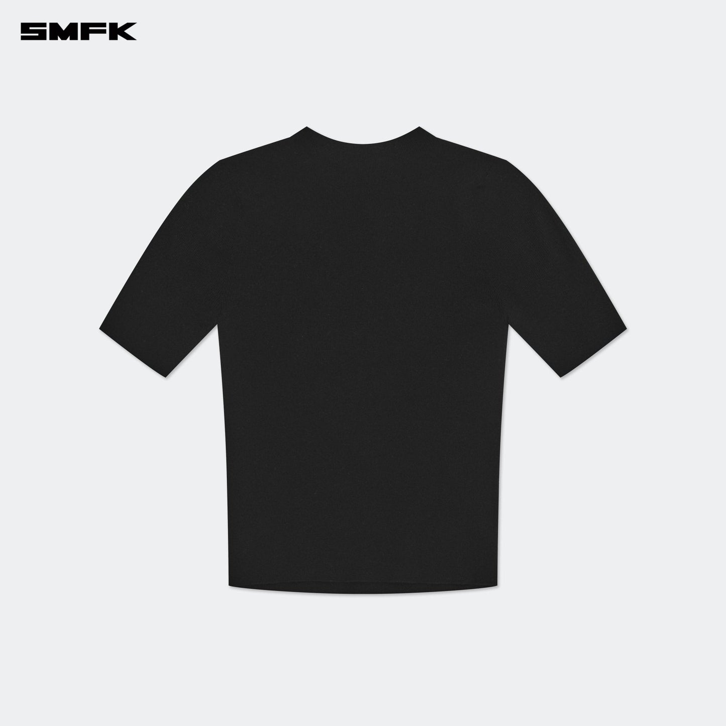 SMFK Compass Hug High Neck Seamless Knit Tee Black