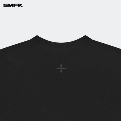 SMFK Compass Hug High Neck Seamless Knit Tee Black