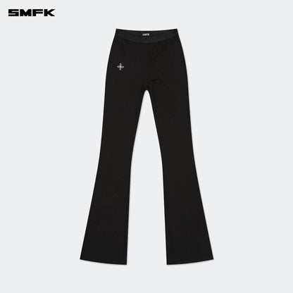 SMFK Compass Hug High-Waisted Sports Flared Pants Black