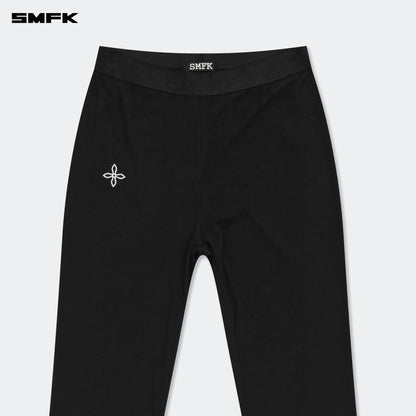 SMFK Compass Hug High-Waisted Sports Flared Pants Black