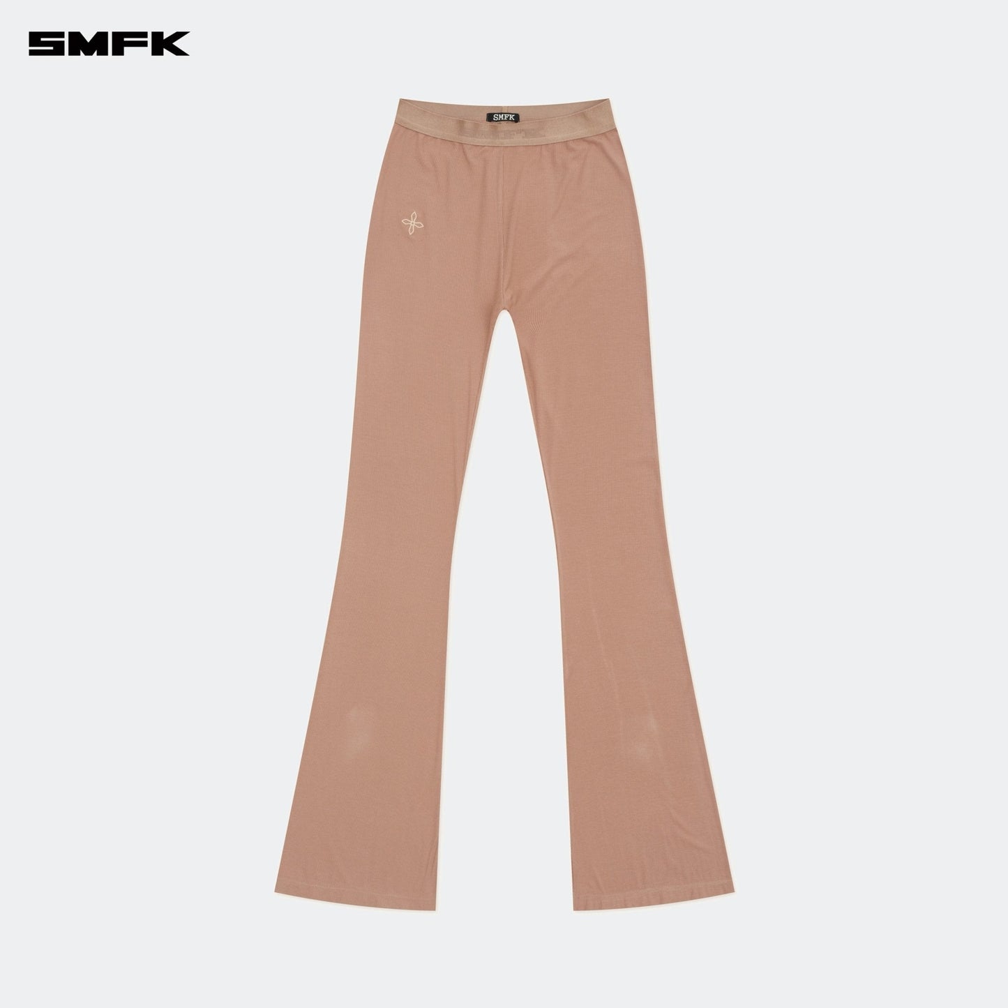 SMFK Compass Hug High-Waisted Sports Flared Pants Nude