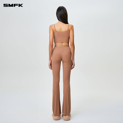 SMFK Compass Hug High-Waisted Sports Flared Pants Nude