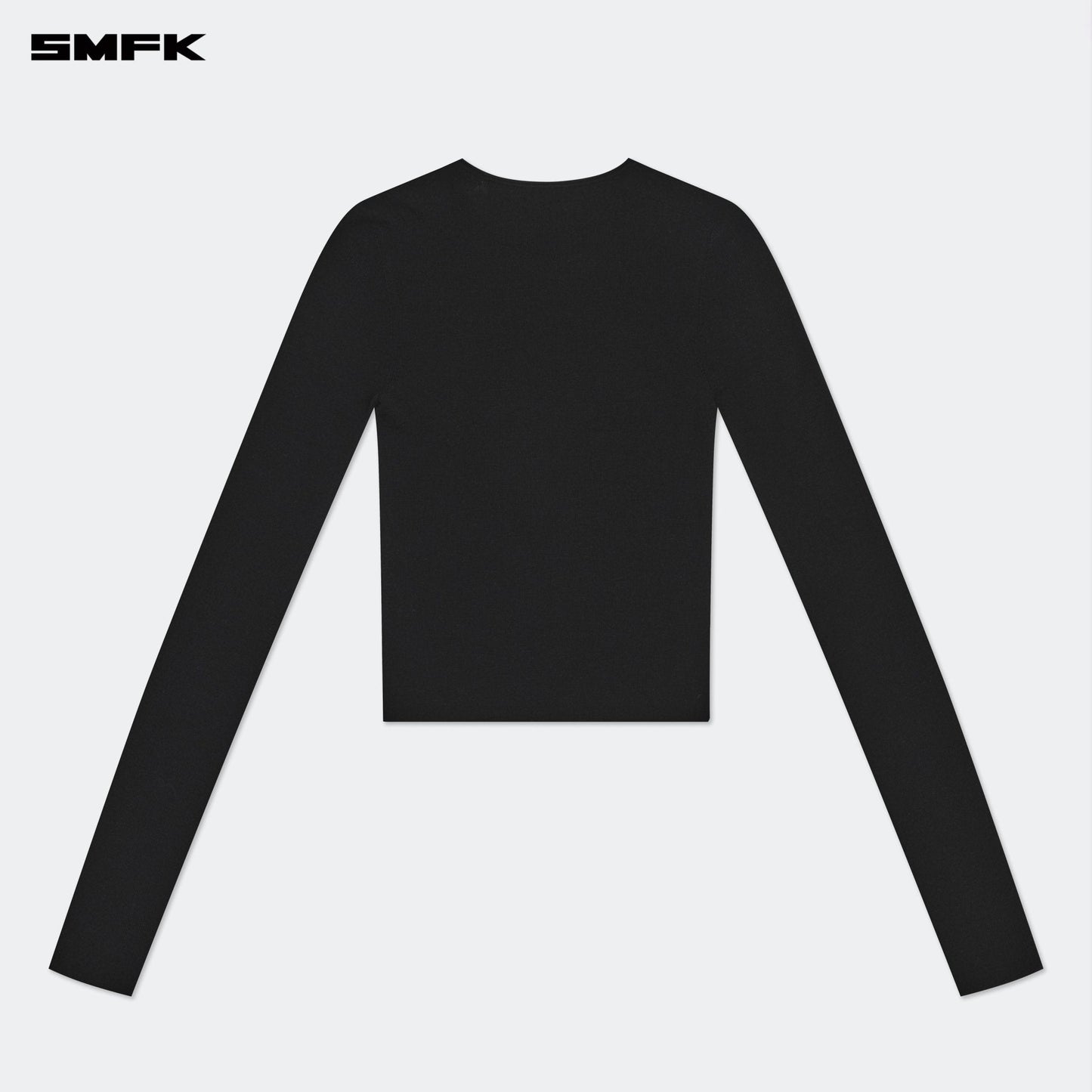 SMFK Compass Hug Knit Wool Top In Black