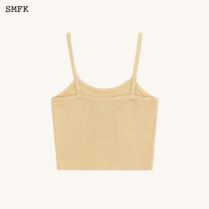 SMFK Compass Hug Knitted Sporty Vest Top Golden Sand