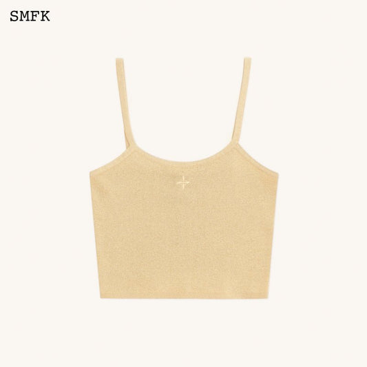 SMFK Compass Hug Knitted Sporty Vest Top Golden Sand