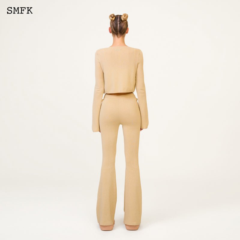 SMFK Compass Hug Knitted Sporty Vest Top Golden Sand