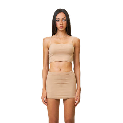 SMFK Compass Hug Skin Mini Skirt Nude