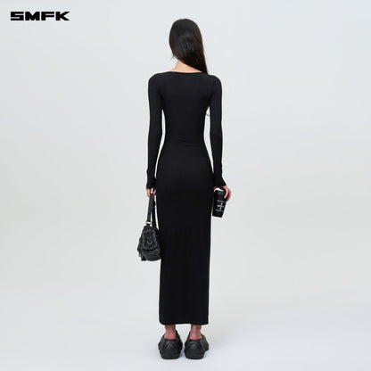 SMFK Compass Hug Skin One-Piece Long Dress Black