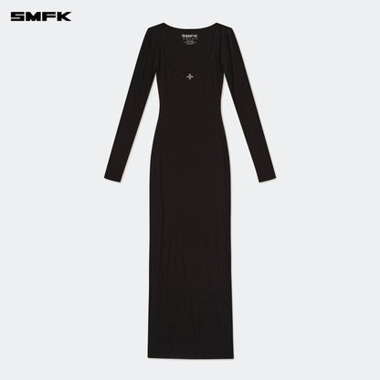 SMFK Compass Hug Skin One-Piece Long Dress Black