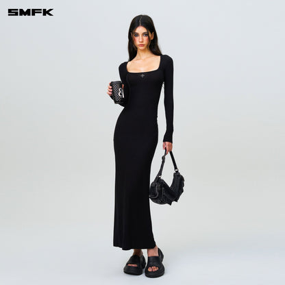 SMFK Compass Hug Skin One-Piece Long Dress Black