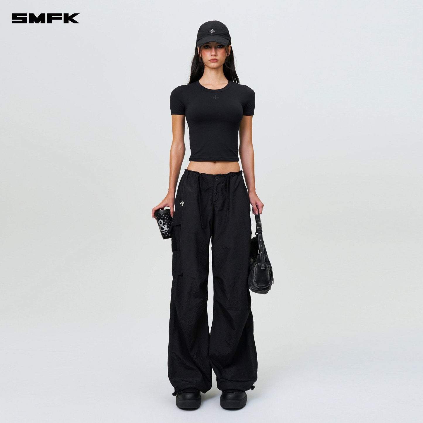 SMFK Compass Hug Skin-Tight Fitting Tee Black