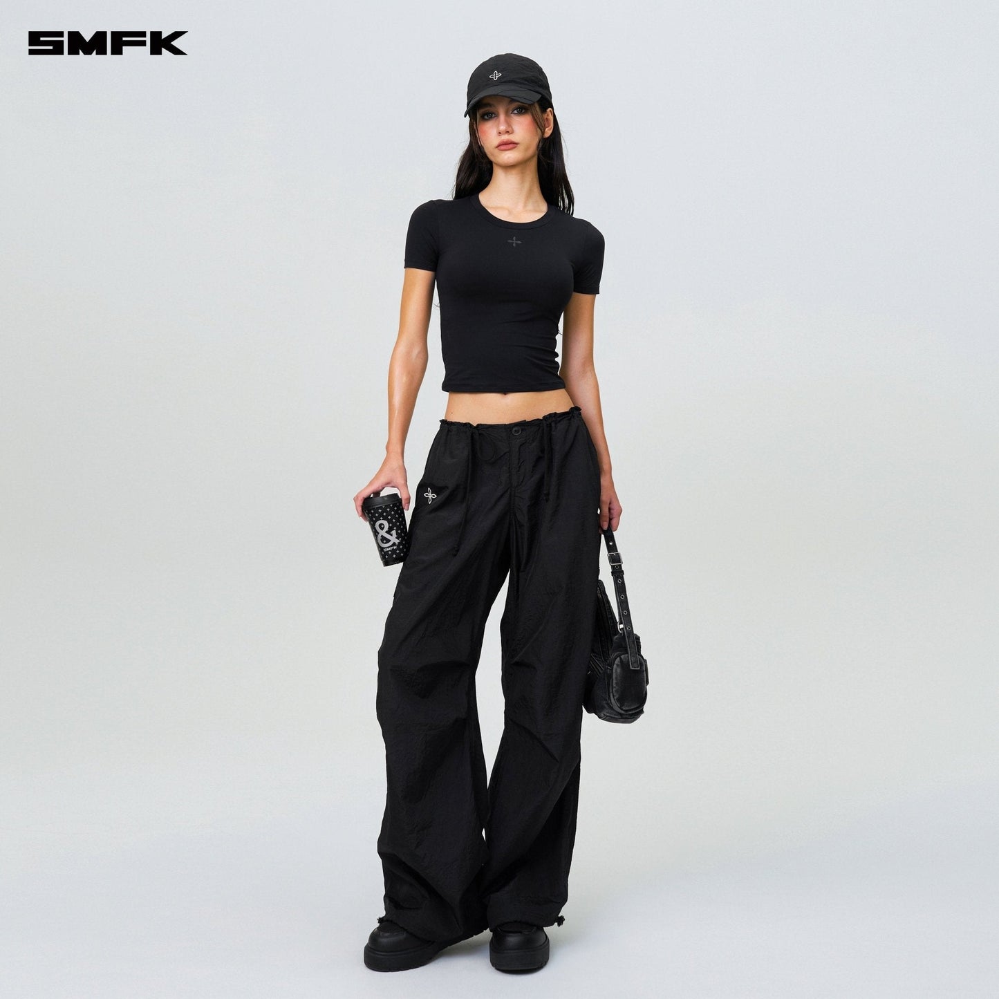 SMFK Compass Hug Skin-Tight Fitting Tee Black