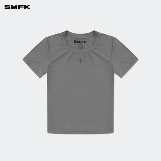 SMFK Compass Hug Skin-Tight Fitting Tee Dark Gray