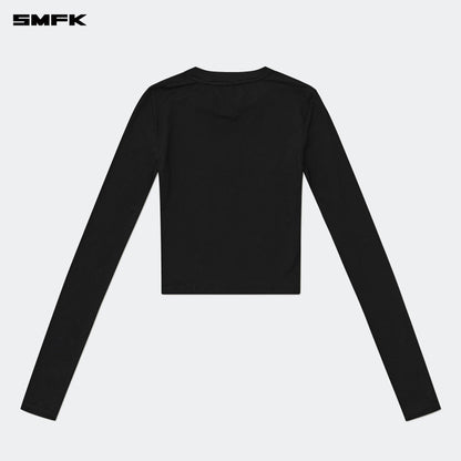 SMFK Compass Hug Skin-Tight Fitting Top Black