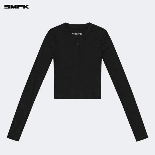 SMFK Compass Hug Skin-Tight Fitting Top Black