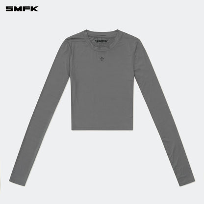 SMFK Compass Hug Skin-Tight Fitting Top Dark Gray